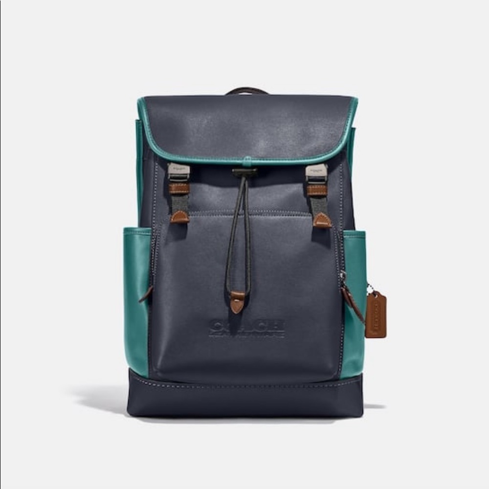 Coach League Flap Backpack in Colorblock